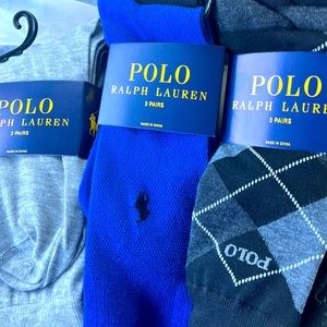 NWT Polo Ralph Lauren Mens Socks 9 pairs Lot